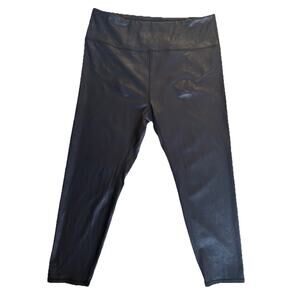 Zyia Active Black Metallic Finish Leggings Size 20 Ankle Activewear Athletic